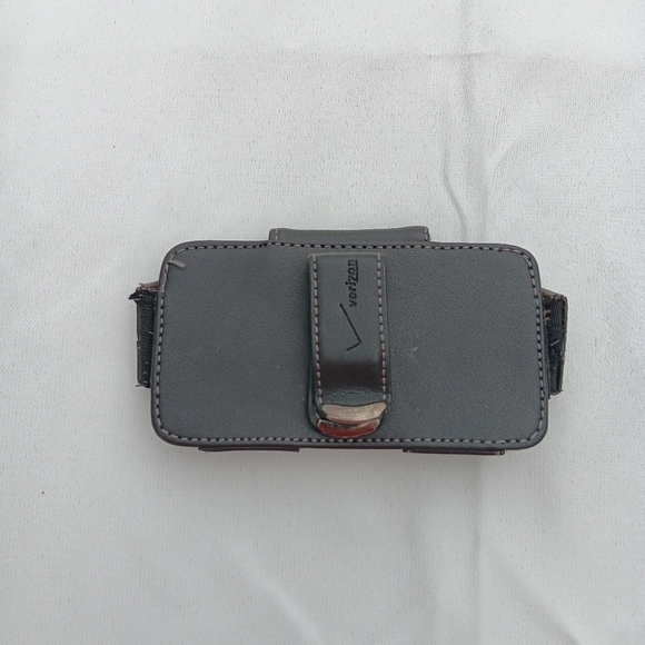 VTG Black Leather Cell Phone Case Cover Pouch Holster Swivel Belt Clip VERIZON - Picture 5 of 11